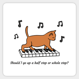 Music Theory Cat Sticker